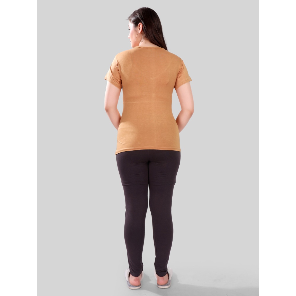 Tummy - Maternity And Nursing Pull-On Top - Beige_XL