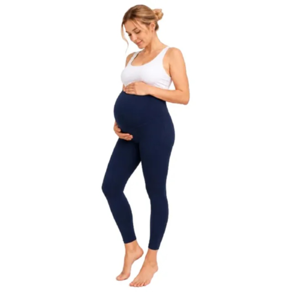 Tummy - Maternity Basic Active Wear Leggings - Dark Blue_2XL