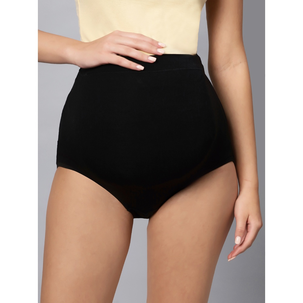 Tummy - Women High Waist Maternity Panty - Black_XL-2XL