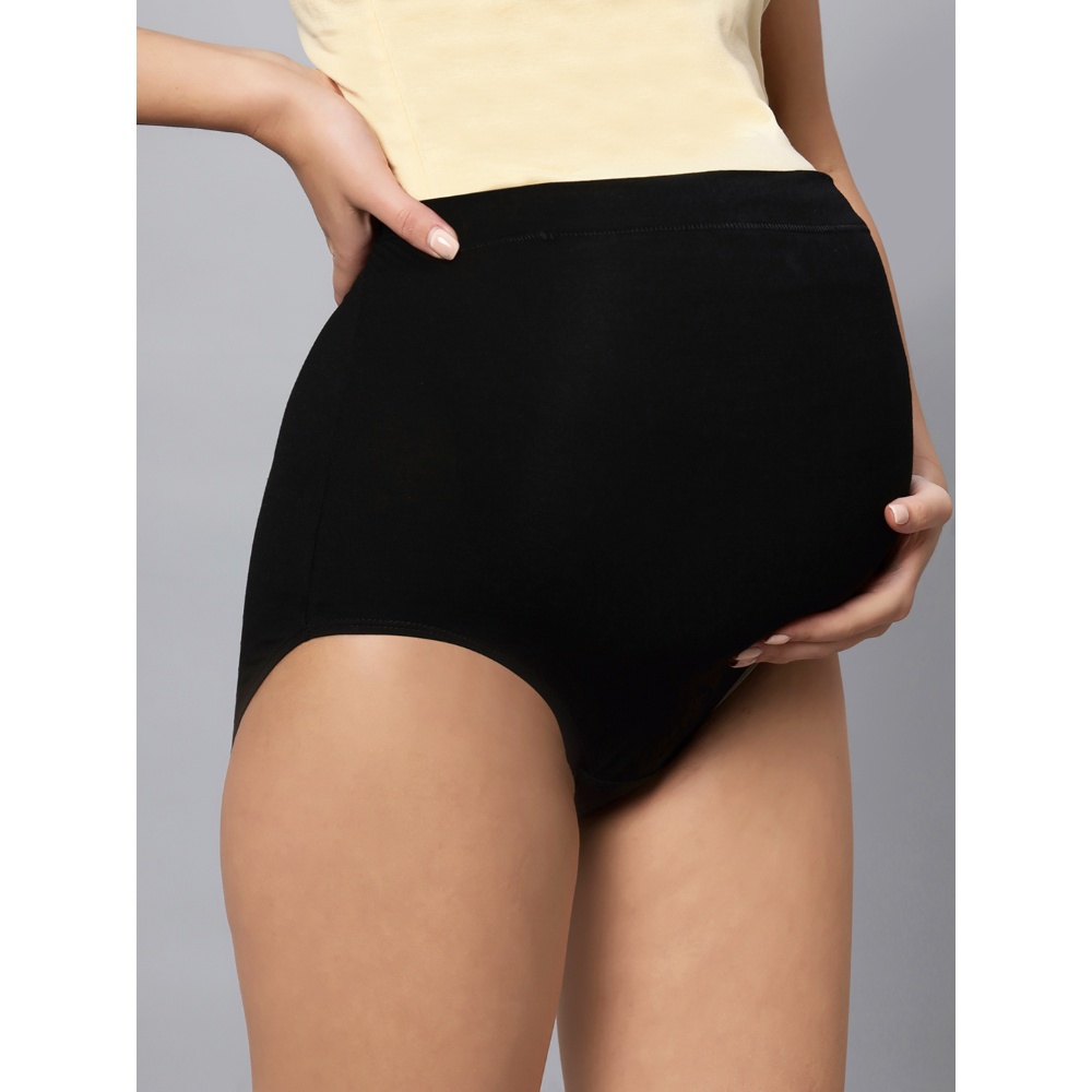 Tummy – Women High Waist Maternity Panty – Black_XL-2XL