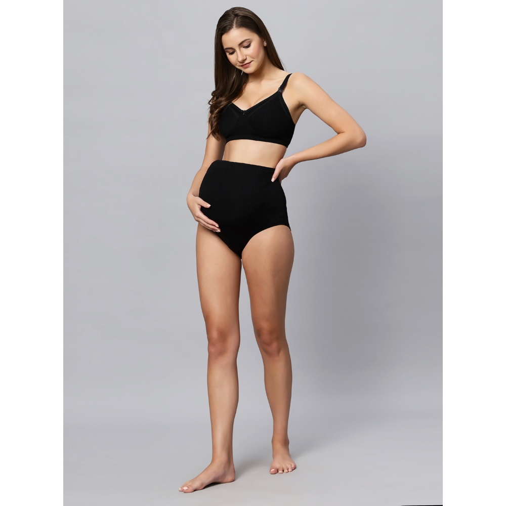 Tummy – Women High Waist Maternity Panty – Black_XL-2XL