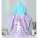 UKR – Kids Hooded Towel 60×120 Unicorn – Pink
