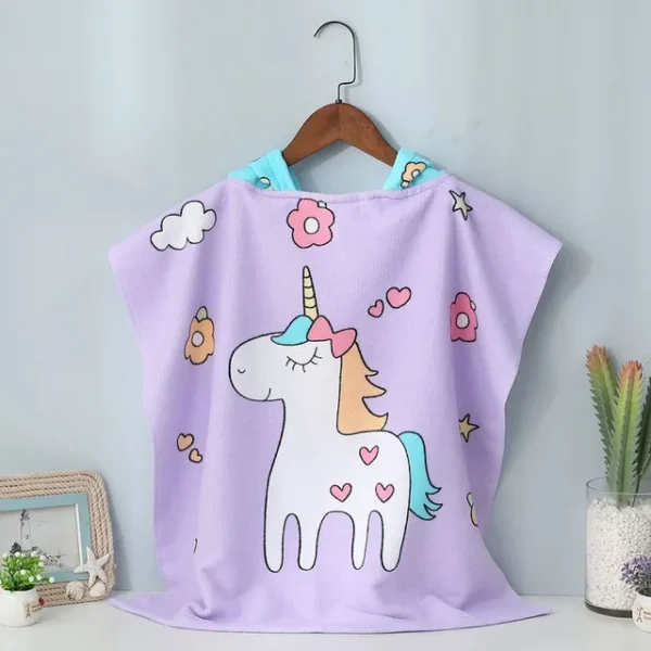UKR – Kids Hooded Towel 60×120 Unicorn – Pink