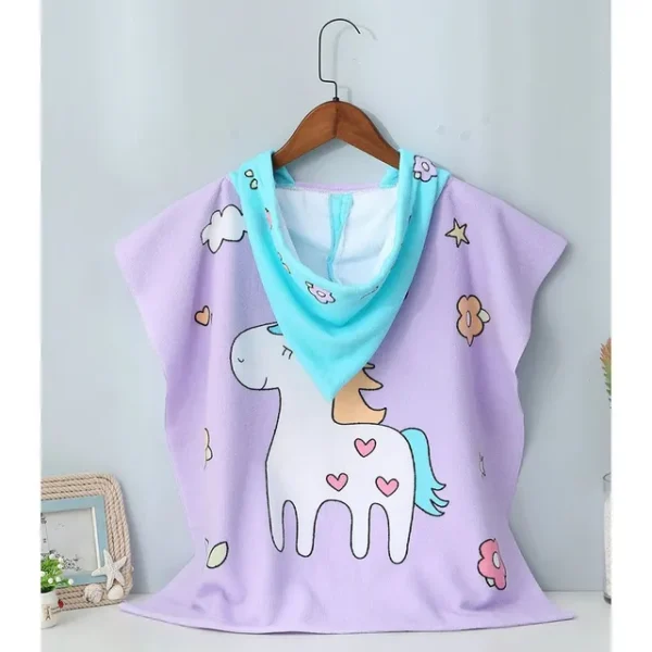 UKR – Kids Hooded Towel 60×120 Unicorn – Pink