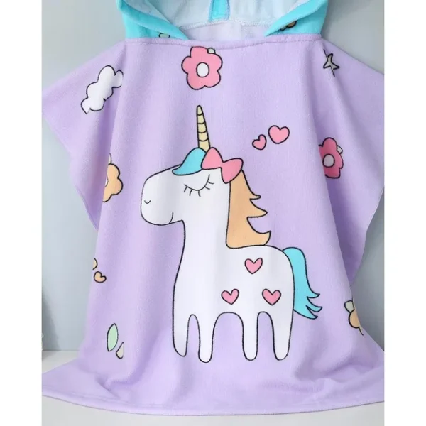 UKR – Kids Hooded Towel 60×120 Unicorn – Pink