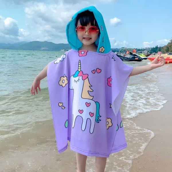 UKR – Kids Hooded Towel 60×120 Unicorn – Pink