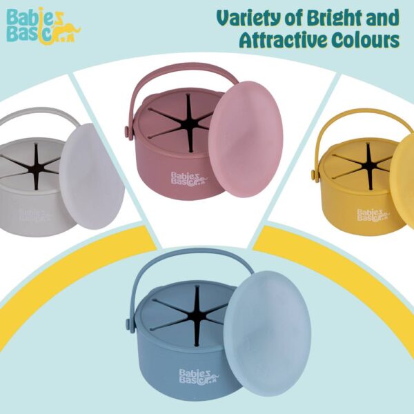 B. Box Silicone Plate With Lid – Blush