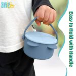 B. Box Silicone Plate With Lid – Blush