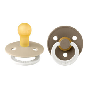 Mininor – Round Pacifier Latex 6M – Rhubarb
