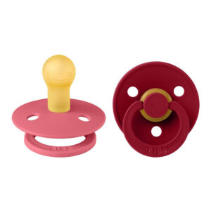 Mininor – Round Pacifier Latex 6M – Rhubarb