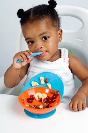 Boon - Orange Catch Bowl With Spill Catcher