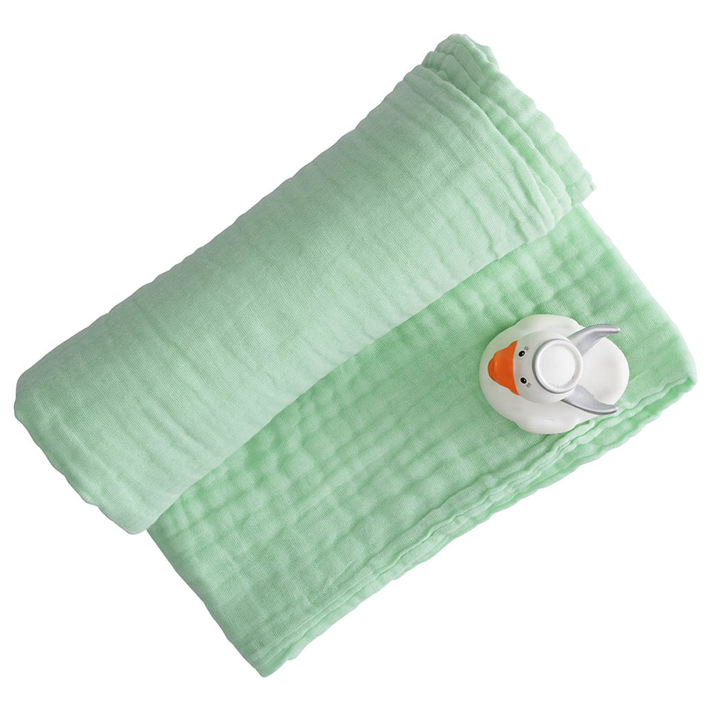 Anvi Baby -  Organic 6 layered Muslin Bath Towel Green Acres