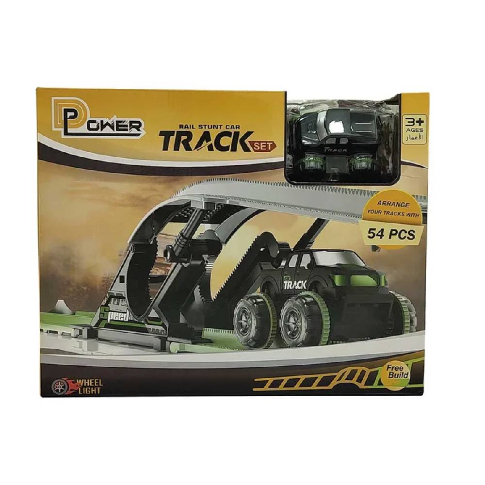 D-Power - Electric Rolling Stunt Car Track - 54pc Set