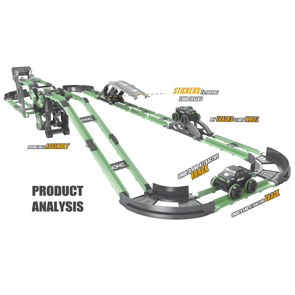 D-Power – Ultimate Stunt Car Track – 99pc Set
