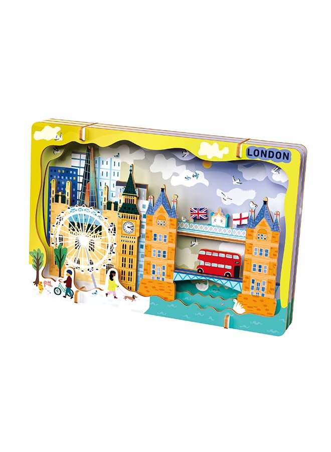 Avenir - Let’s Travel Together 3D Cityscape Puzzle – London Wooden DIY Model Kit