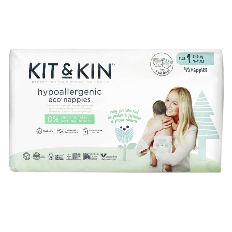 Kit & Kin - Eco Diapers Size 1 2-5kg - 40pcs