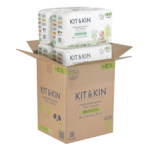 Kit & Kin – Eco Diapers Size 2 – 160 Count (4×40)