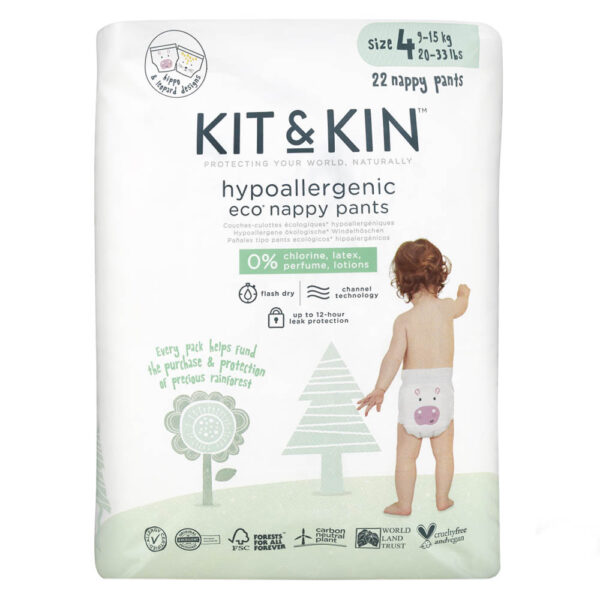 Kit & Kin – Pull Up Diapers Size 4 9-15kg 132pcs Pack Of 6