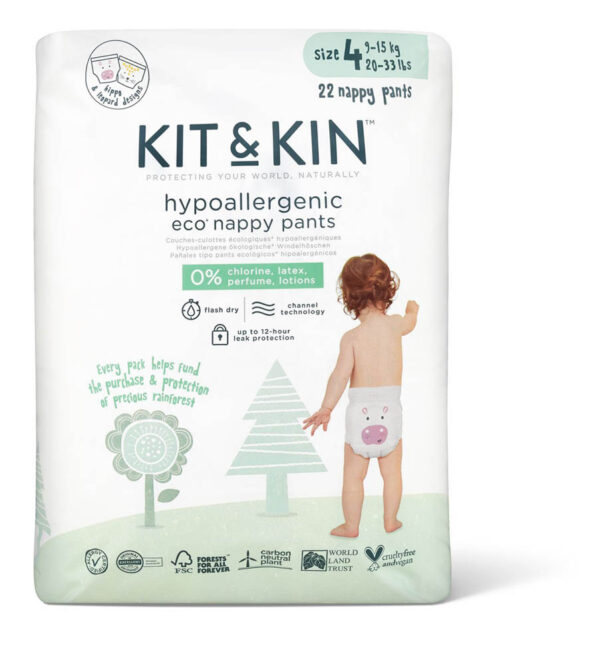 Kit & Kin – Eco Pull Ups Size 4 Maxi – 22 Pack