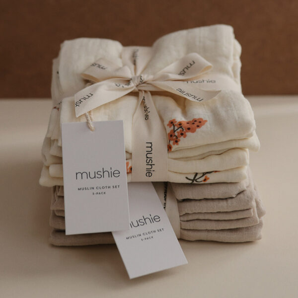 Mushie – Muslin Cloth 3-pack Flowers