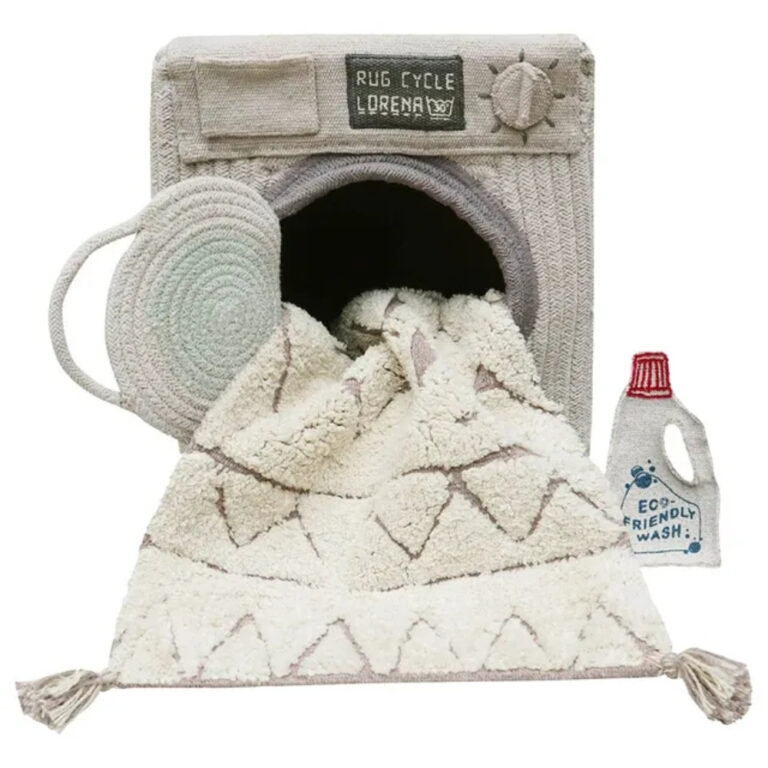 Lorena Canals - Play Basket Washing Machine – Washable Cotton Storage & Pretend Laundry Toy for Kids