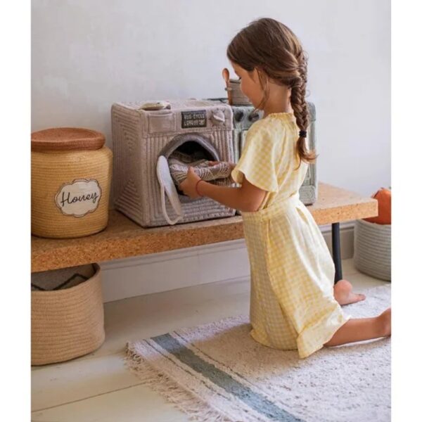 Lorena Canals – Play Basket Washing Machine – Washable Cotton Storage & Pretend Laundry Toy for Kids