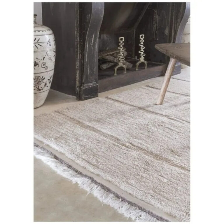 Lorena Canals Woolable Rug Steppe Sheep White XL – Washable Wool Area Carpet for Living Room & Bedroom