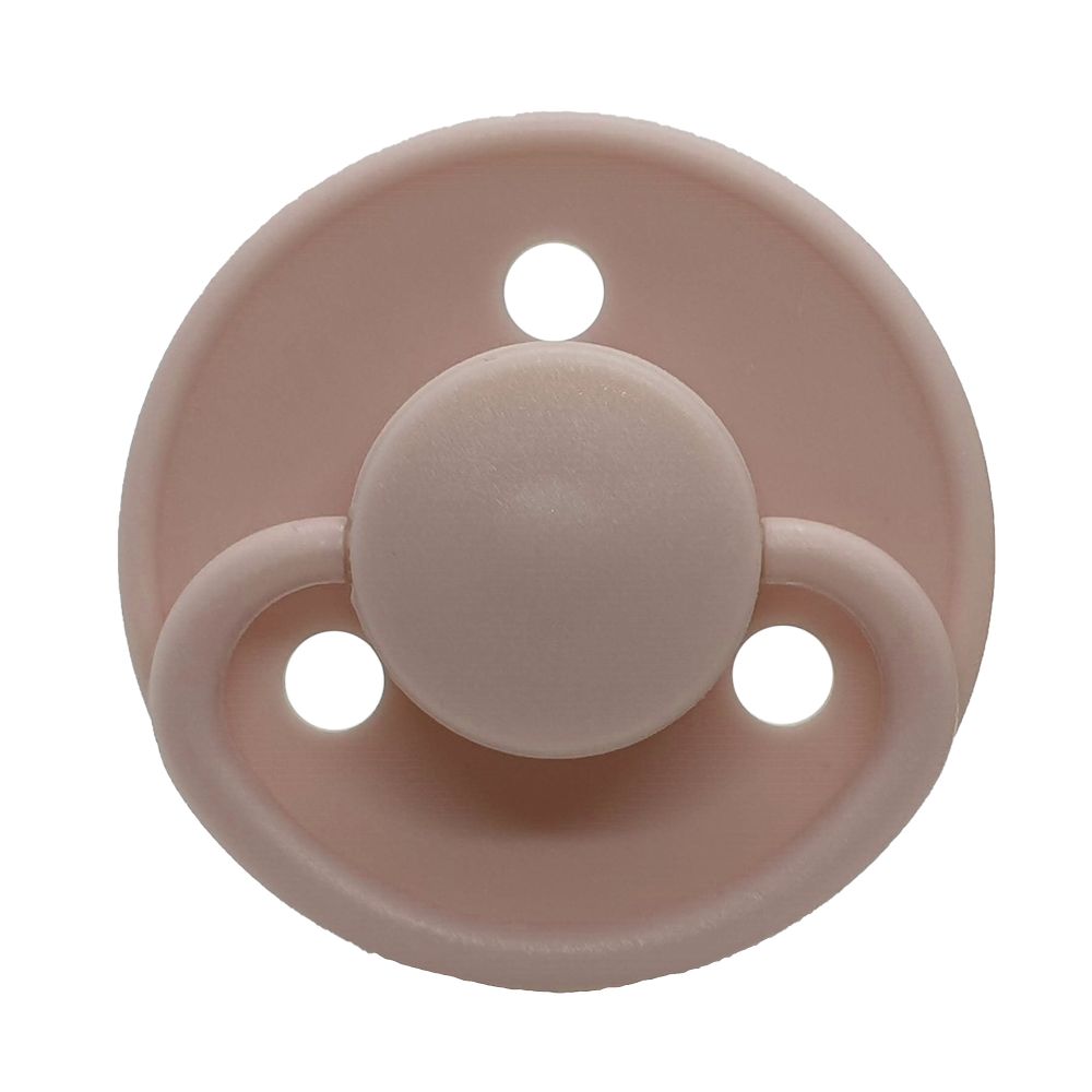Mininor – Round Pacifier Latex 6M – Rose – 2pcs