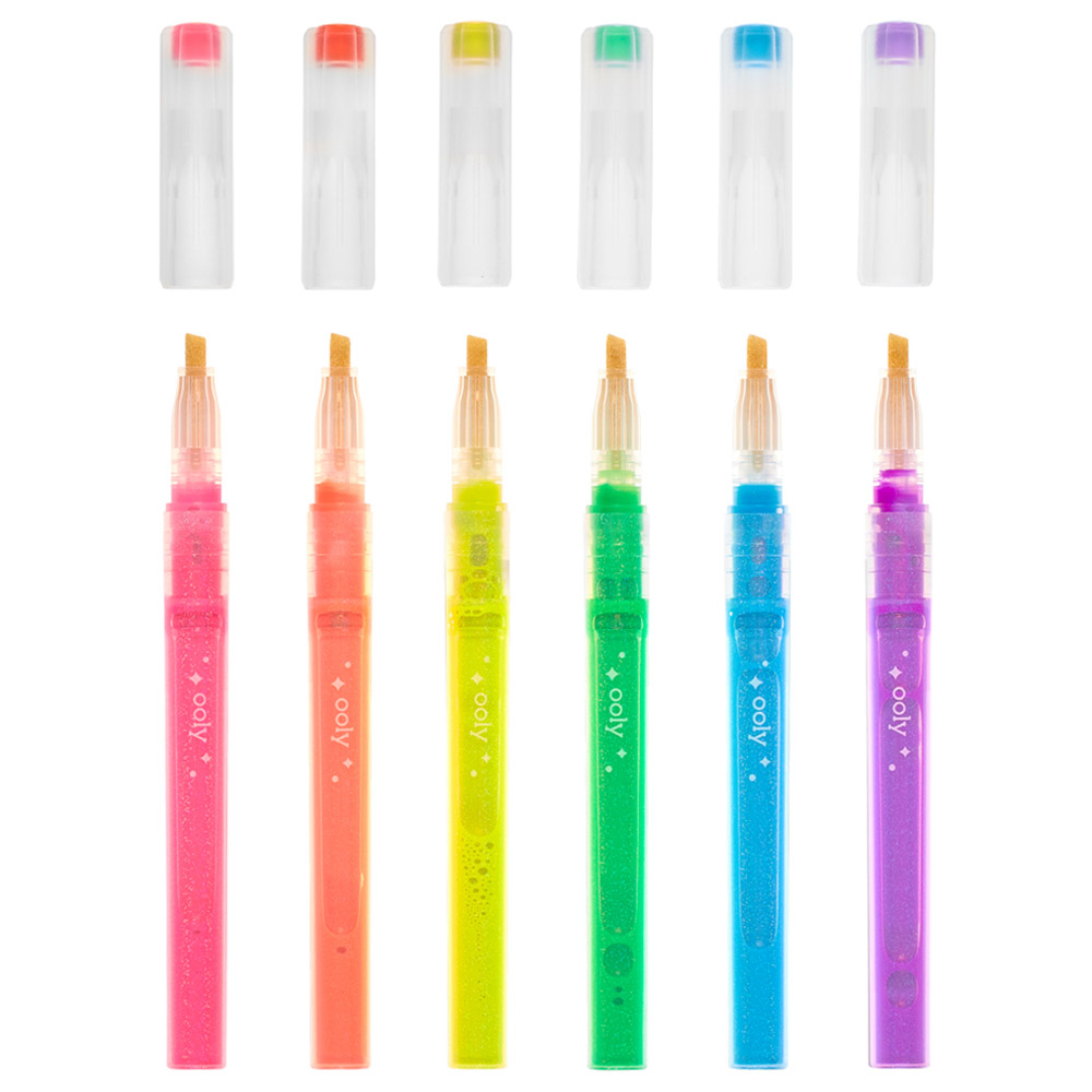 Tinc - Set Of 6 Glitter Edge Pens