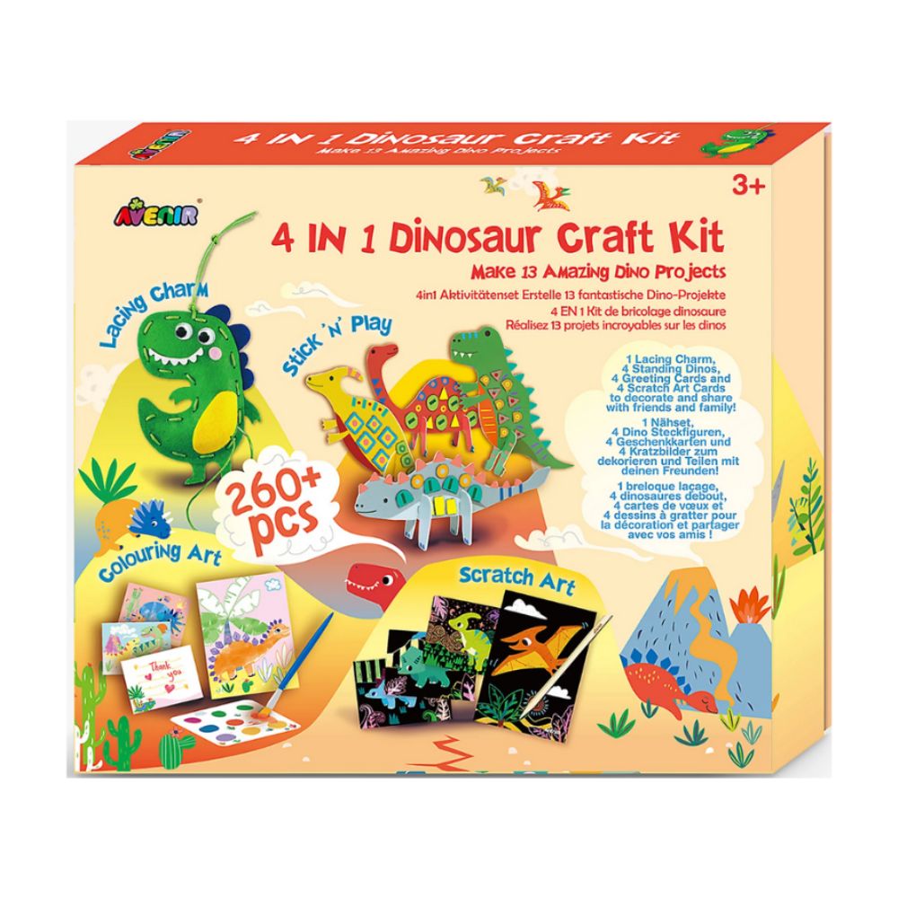 Avenir - 4 in 1 Dinosaur Craft Kit