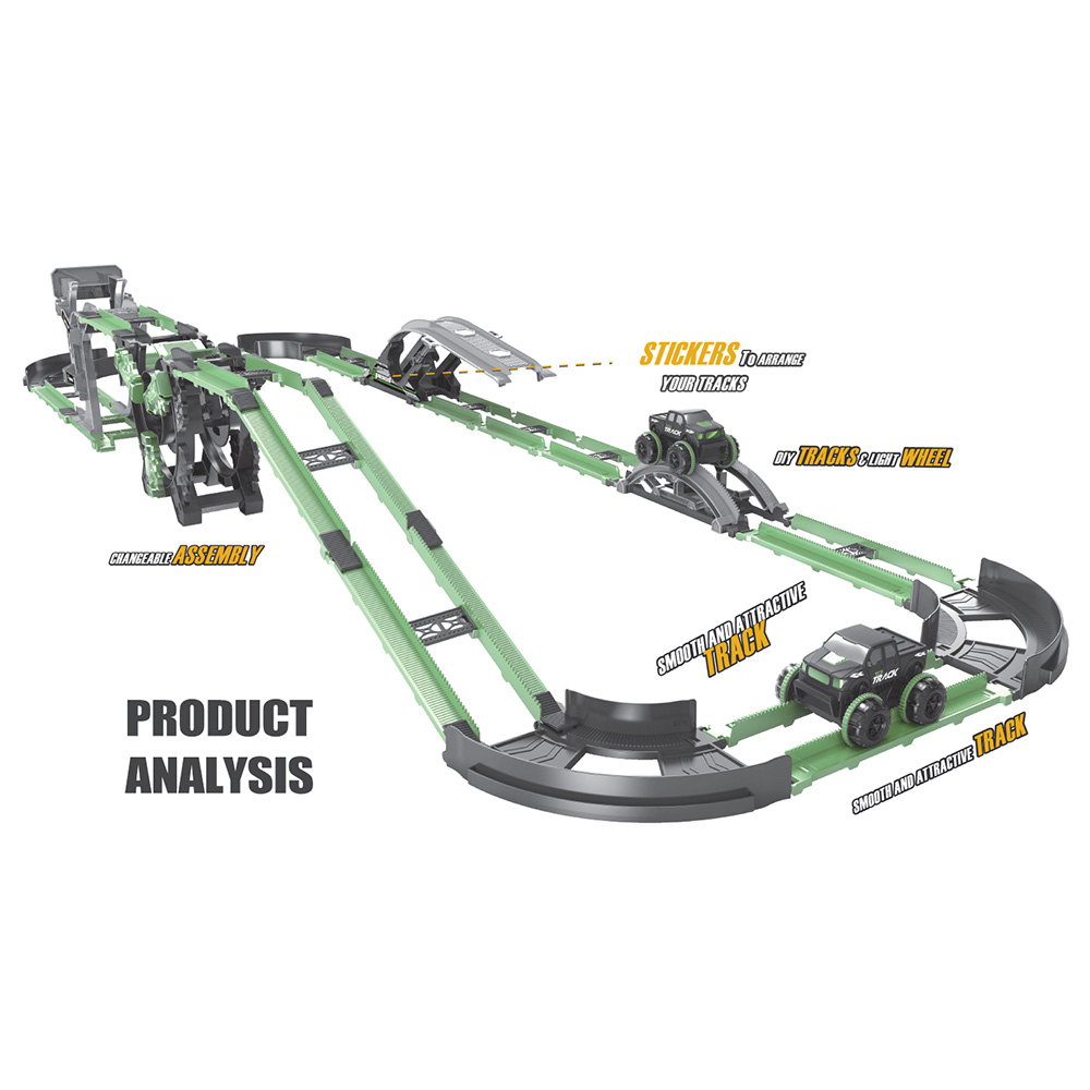 D-Power – Ultimate Stunt Car Track – 99pc Set