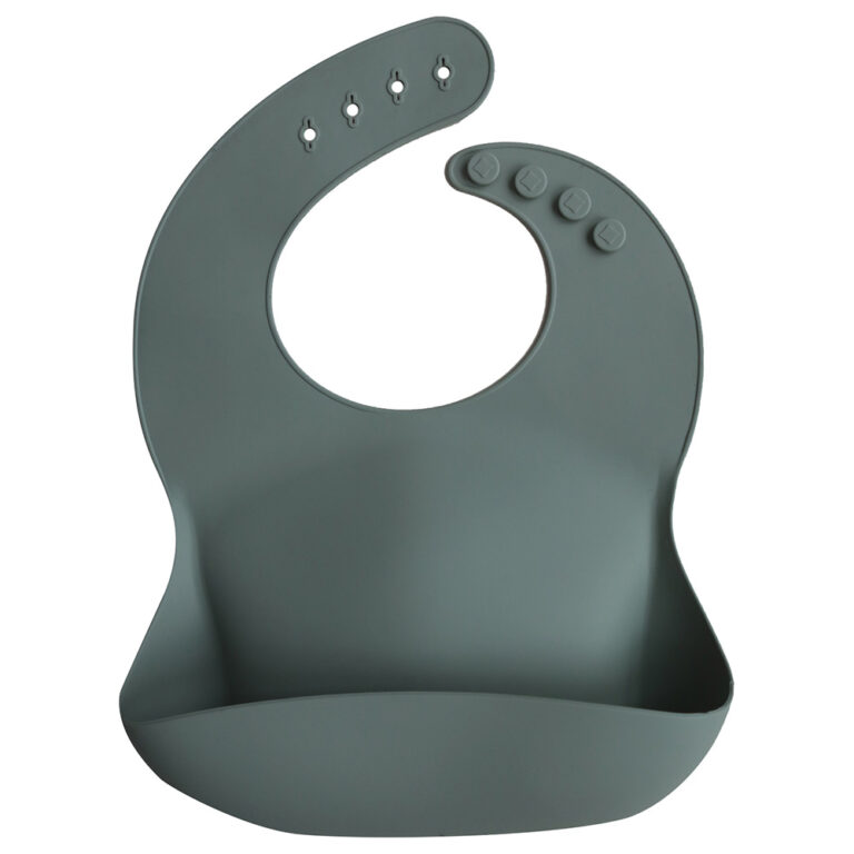 Mushie - Silicone Bib Cambridge Blue