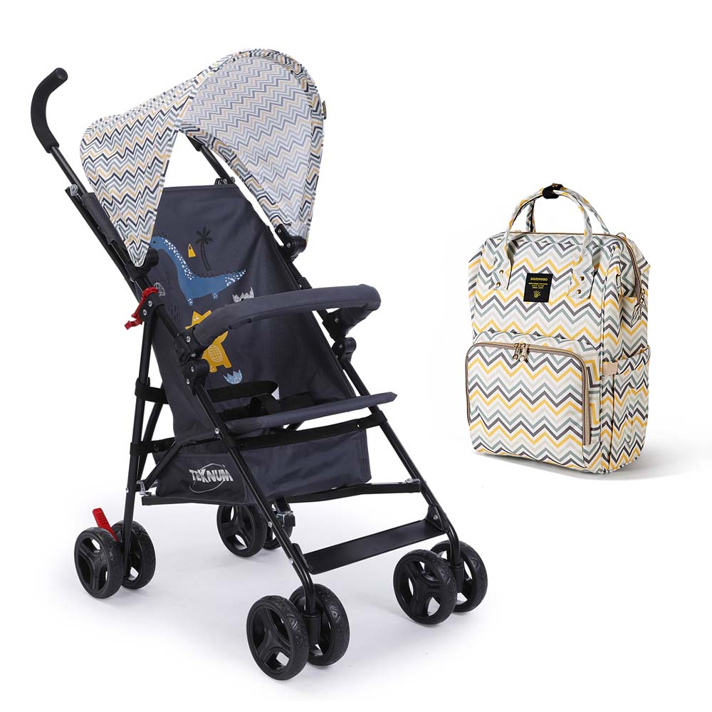Teknum – Stroller & Diaper Bag – Yellow Wave