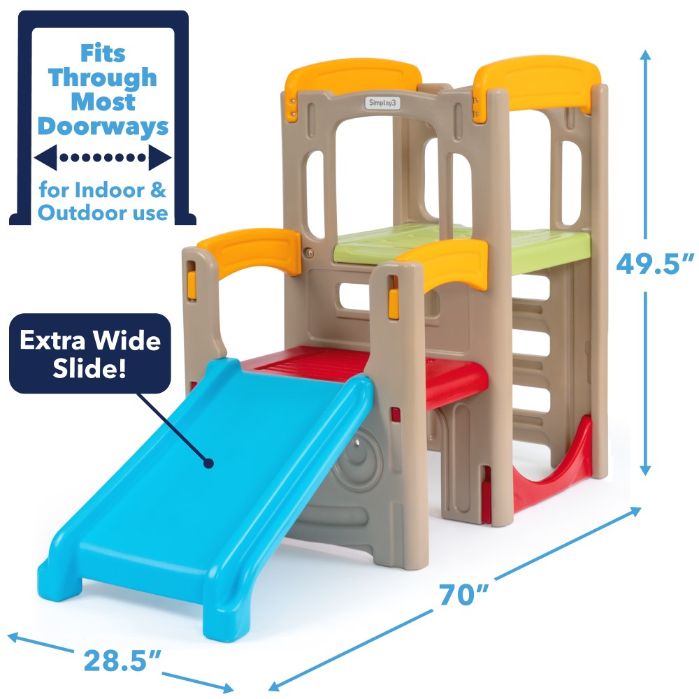 Simplay3 - Young Explorers Indoor/Outdoor Adventure Climber, Multicolor