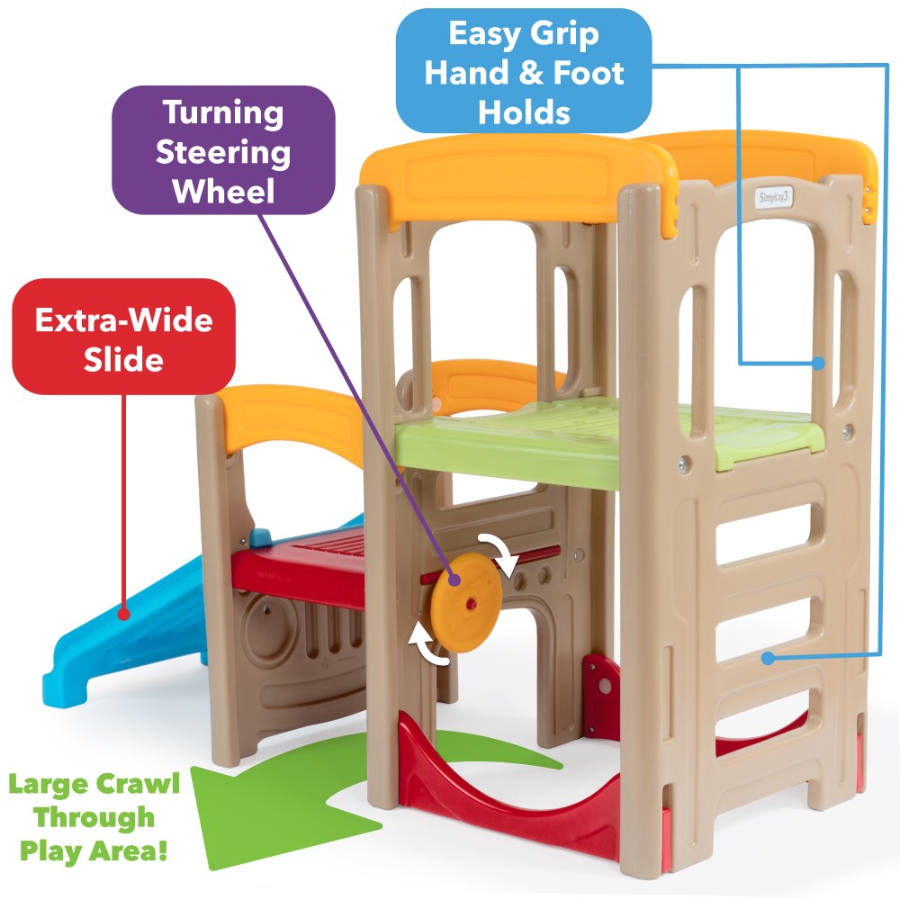 Simplay3 - Young Explorers Indoor/Outdoor Adventure Climber, Multicolor