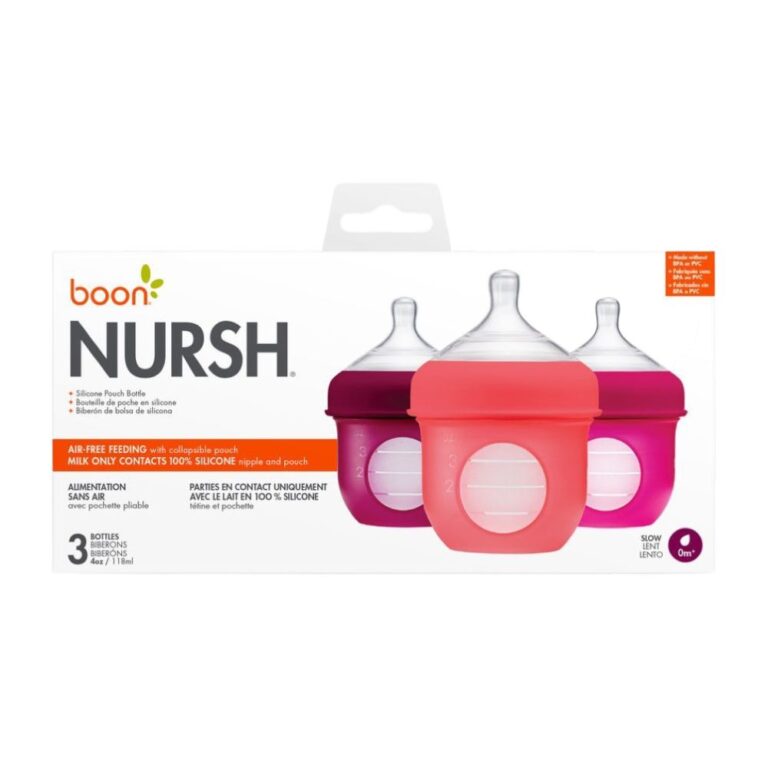 Boon - Nursh 4oz Bottle Pack of 3 - Pink