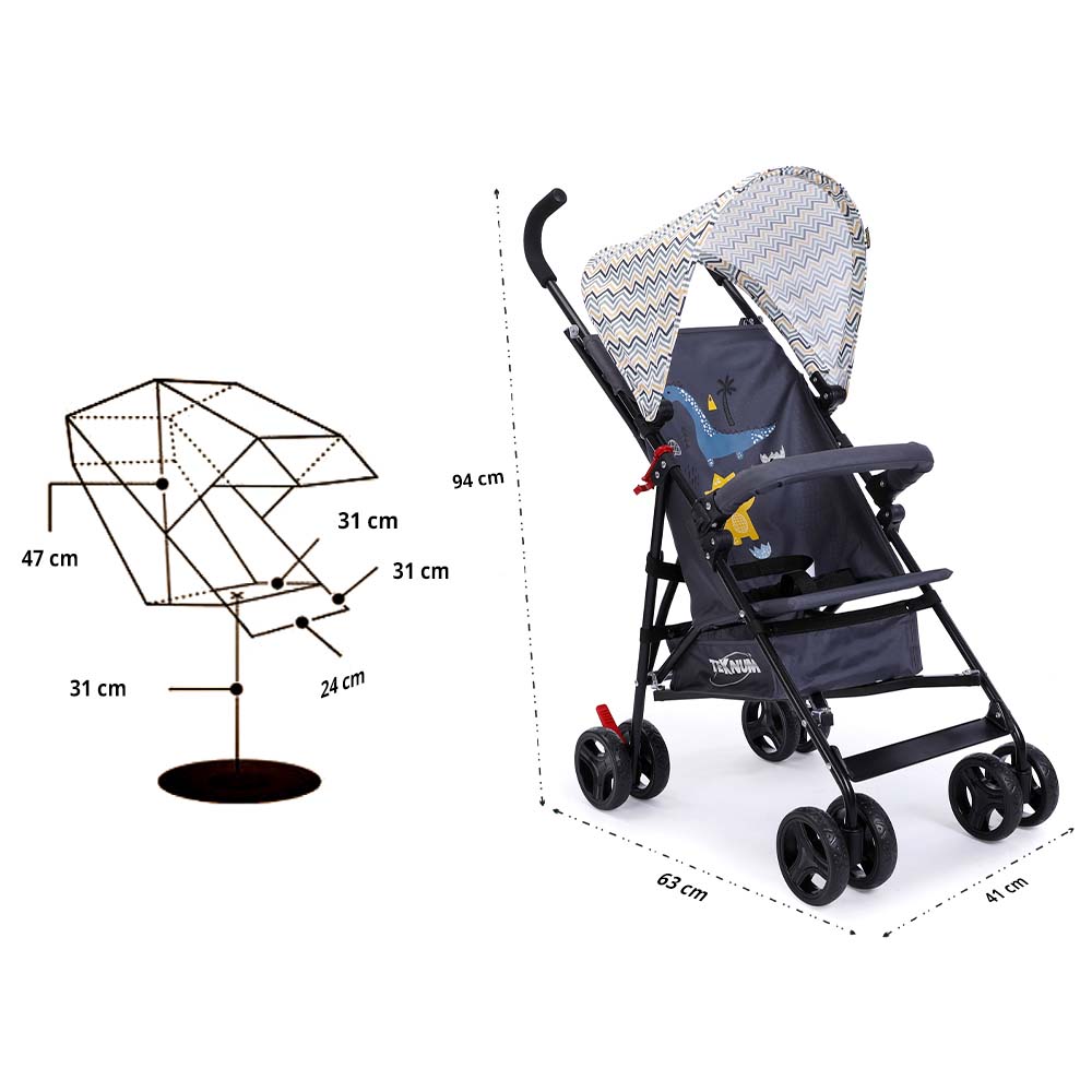Teknum – Stroller & Diaper Bag – Yellow Wave