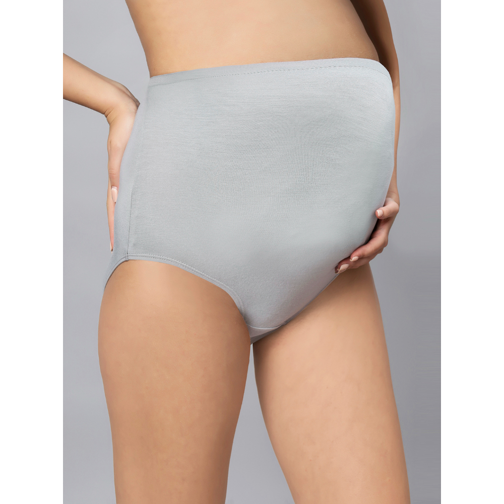 Tummy – 2pc-Set – Women Maternity Set Of Panty And Bra – Grey_XXL-XXXL