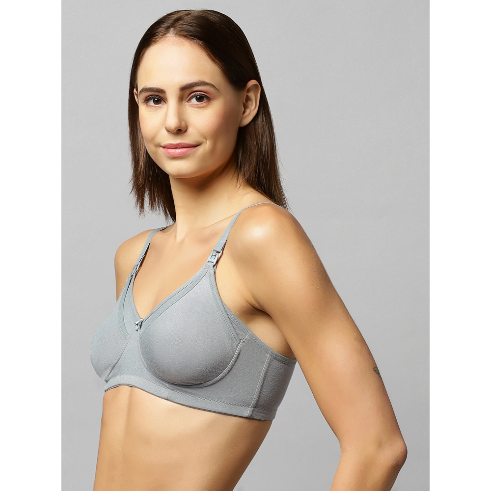 Tummy – 2pc-Set – Women Maternity Set Of Panty And Bra – Grey_XXL-XXXL
