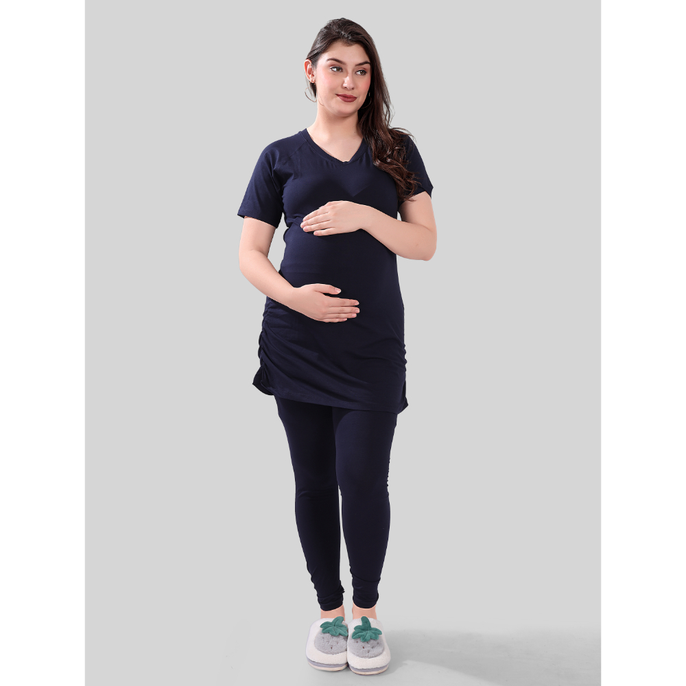 Tummy – Maternity T-Shirt – Blue_L