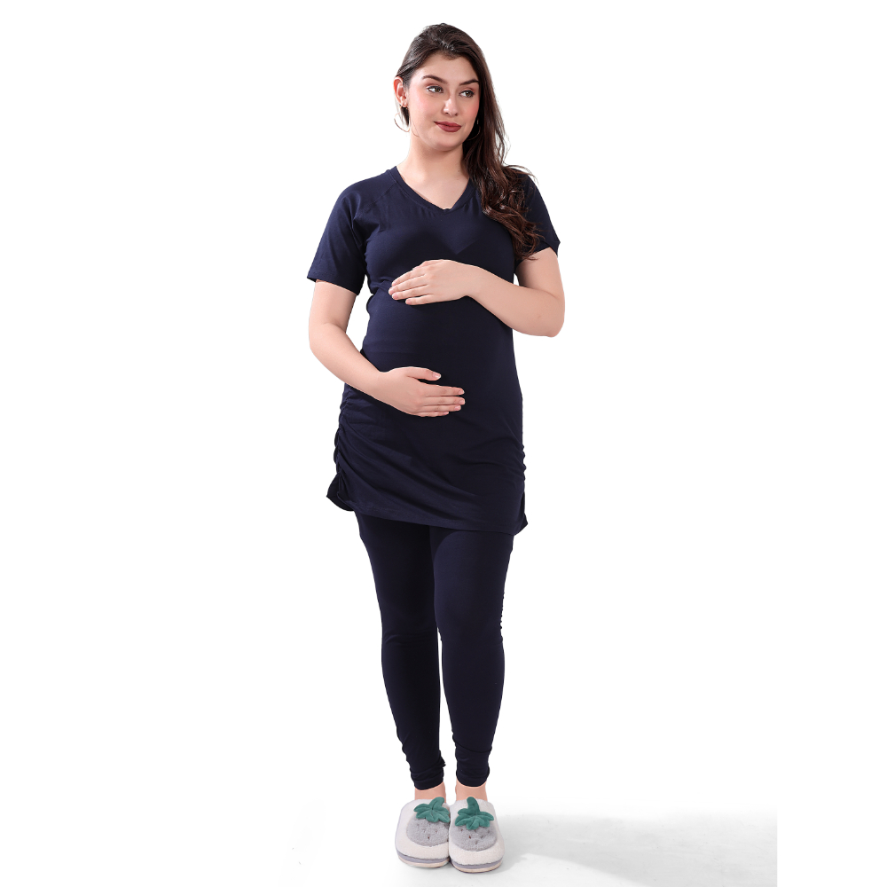 Tummy – Maternity T-Shirt – Blue_L