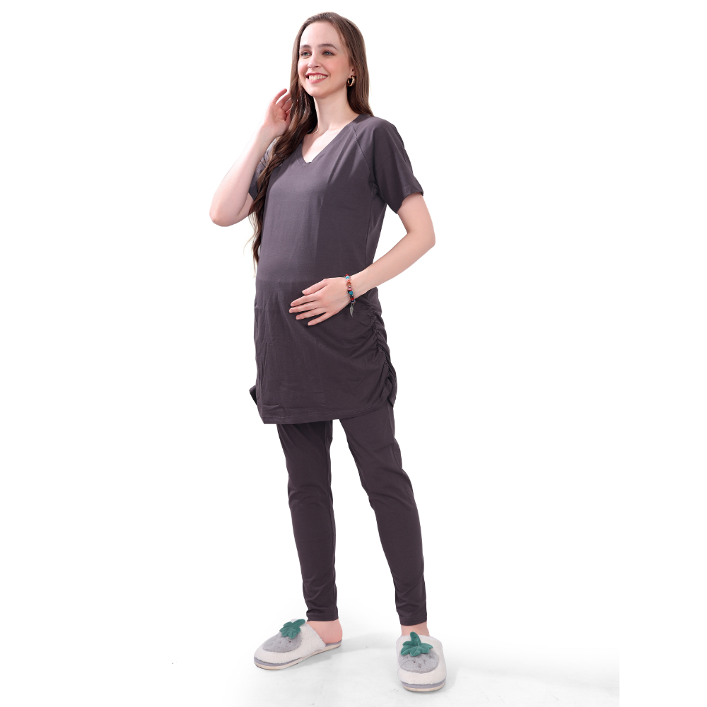 Tummy - Maternity Basic T-Shirt - Black_M-L