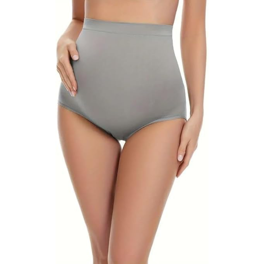 Tummy - Pack of 2 Pregnant Women Maternity Bamboo Cotton High Waist Comfortable Seamless Postpartum Panties - 3XL-4XL