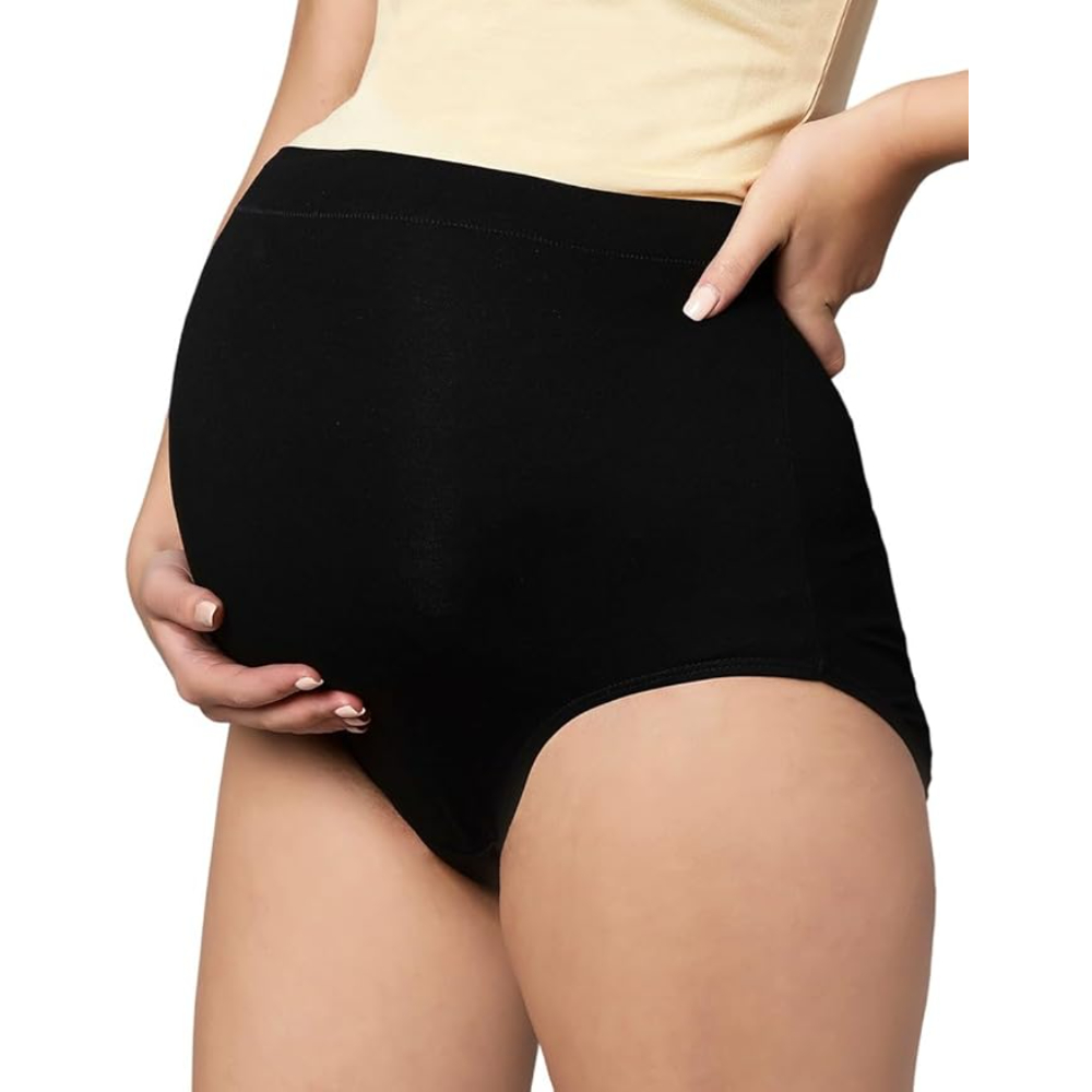 Tummy - Pack of 2 Pregnant Women Maternity Bamboo Cotton High Waist Comfortable Seamless Postpartum Panties - 3XL-4XL