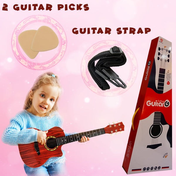 UKR - 6 String Angle Wood Guitar 32 inch - Maroon