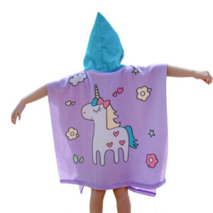 UKR – Kids Hooded Towel 60×120 Unicorn – Pink