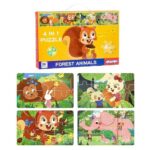UKR – 4 In 1 Puzzle Forest Animals