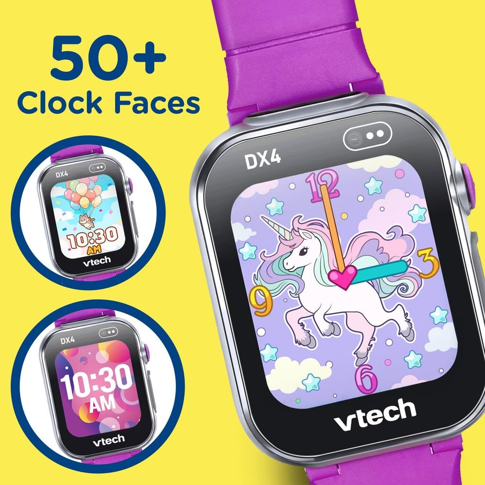 VTech – KidiZoom Smartwatch DX4 Purple – Camera & Games, Video Recorder, Voice Changer