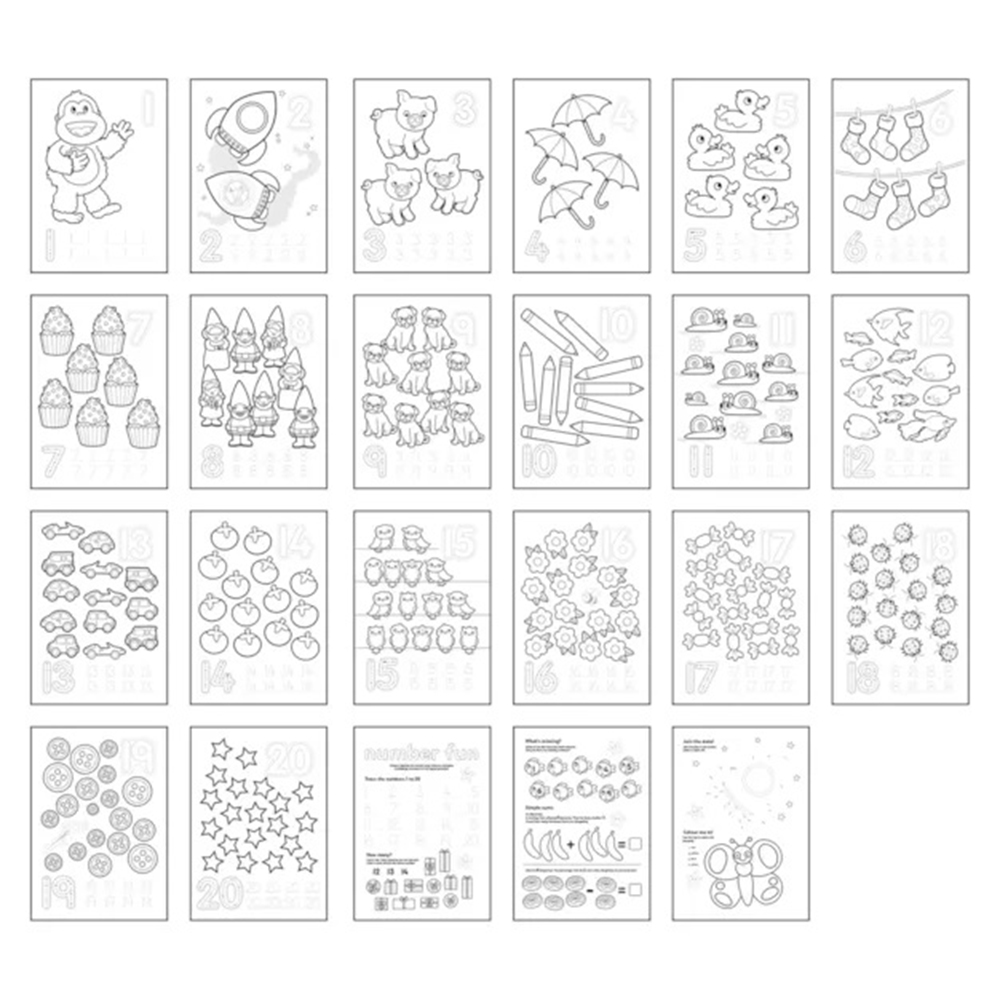 1-20 Colouring Book