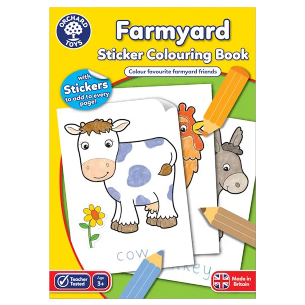 Farmyard Sticker Colouring Book